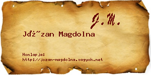 Józan Magdolna névjegykártya