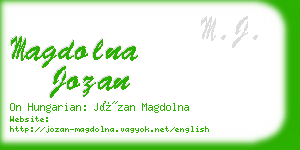 magdolna jozan business card